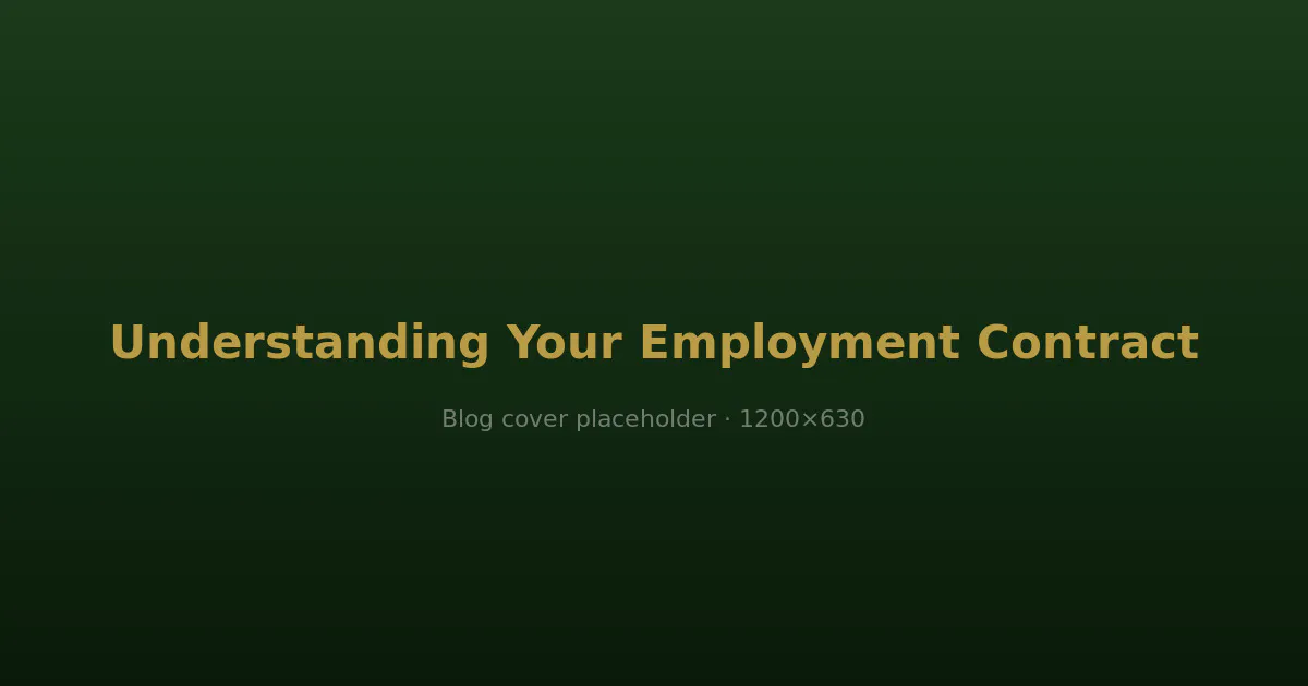 Understanding Your Employment Contract